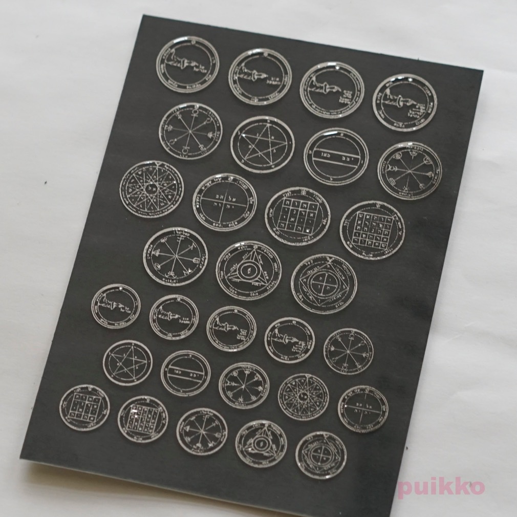 「ソロモンの大いなる鍵」2 箔押し レジン封入用フィルム