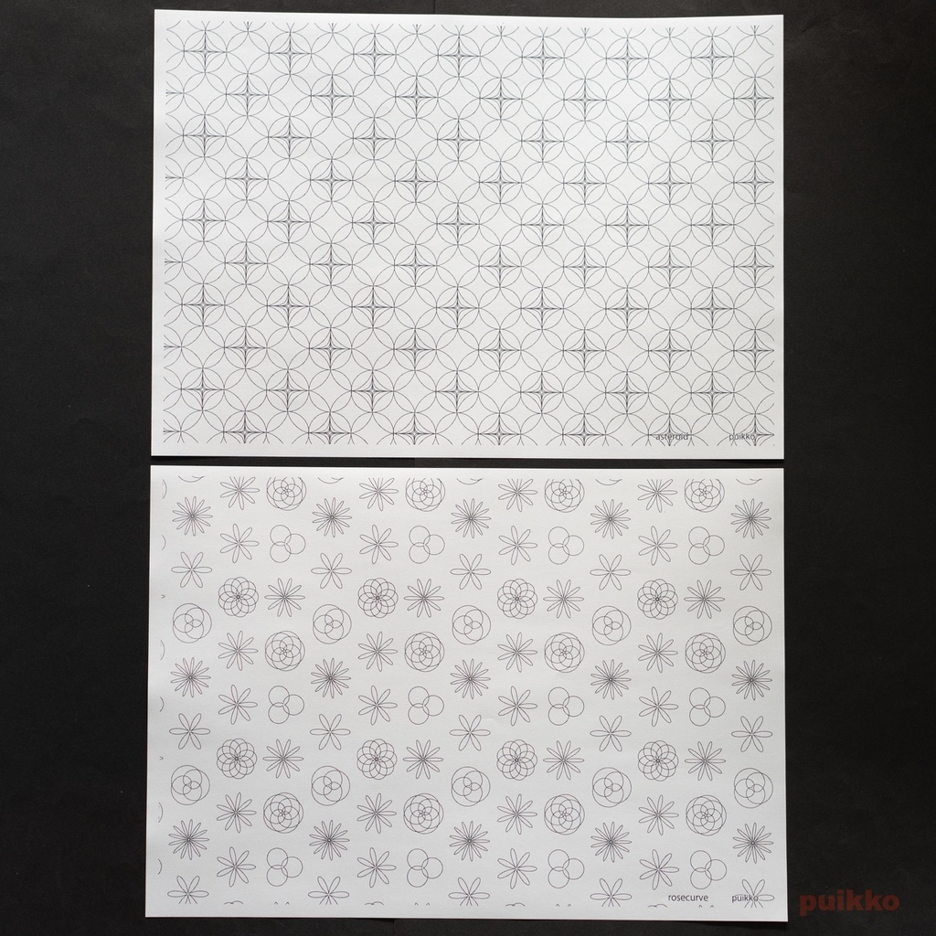 紙製ブックカバー 数学柄2(5枚セット)