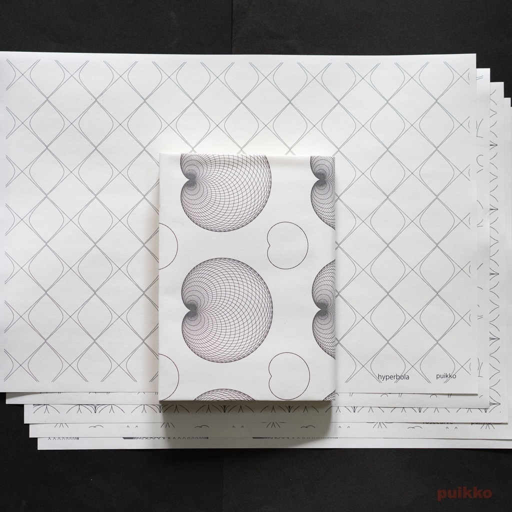 紙製ブックカバー 数学柄2(5枚セット)