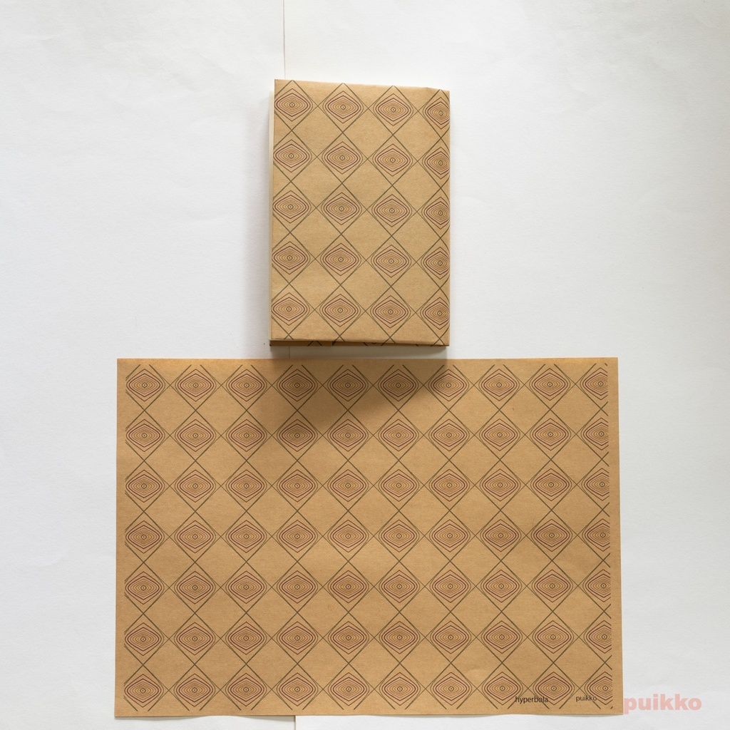 紙製ブックカバー 数学柄2 カラー(5枚セット)