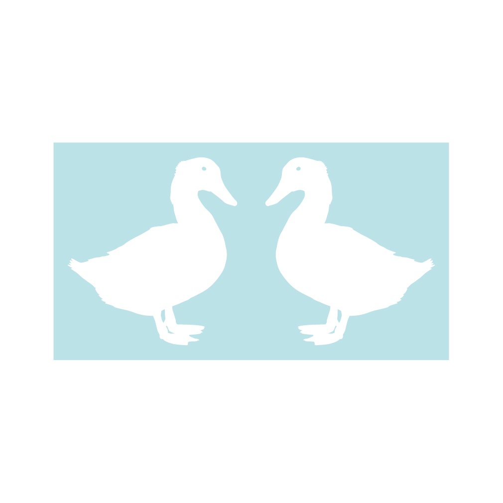 ステッカー アヒル 小(右向き・左向き)