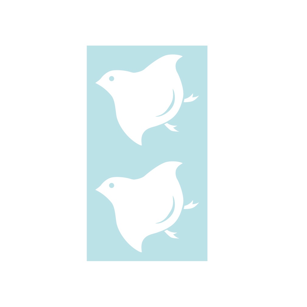 家紋ステッカー 千鳥・小(2片)