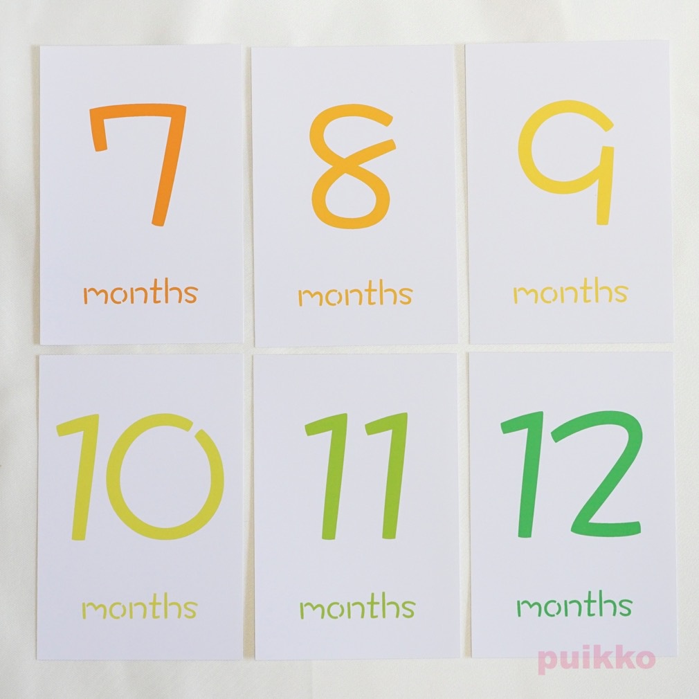 ベビーマンスリーカード 丸文字