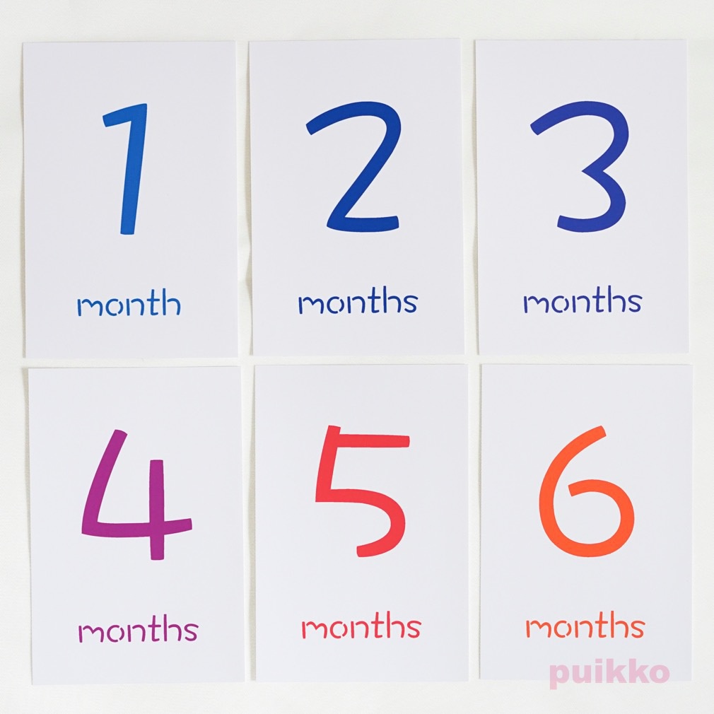 ベビーマンスリーカード 丸文字