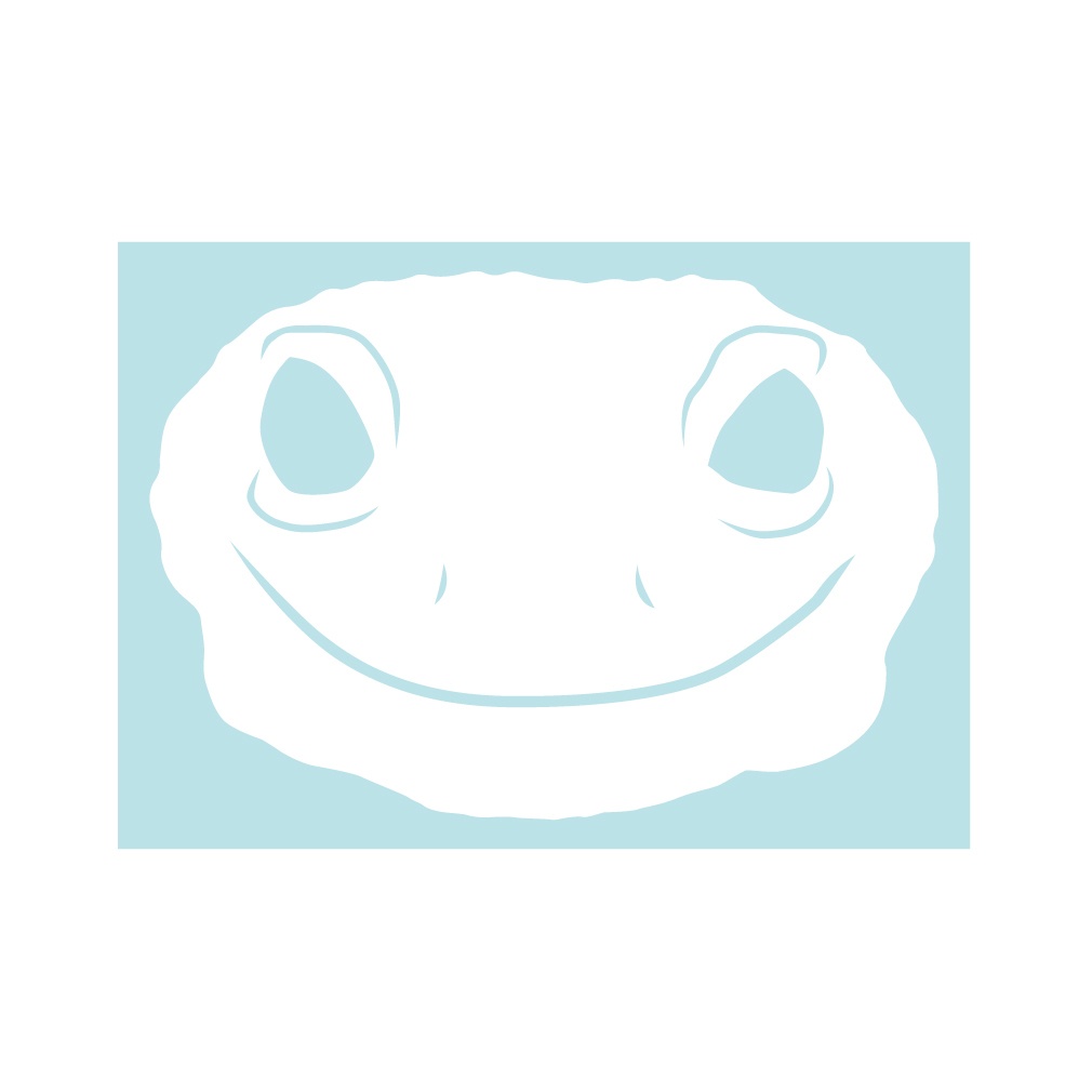 ステッカー レオパードゲッコーの正面顔