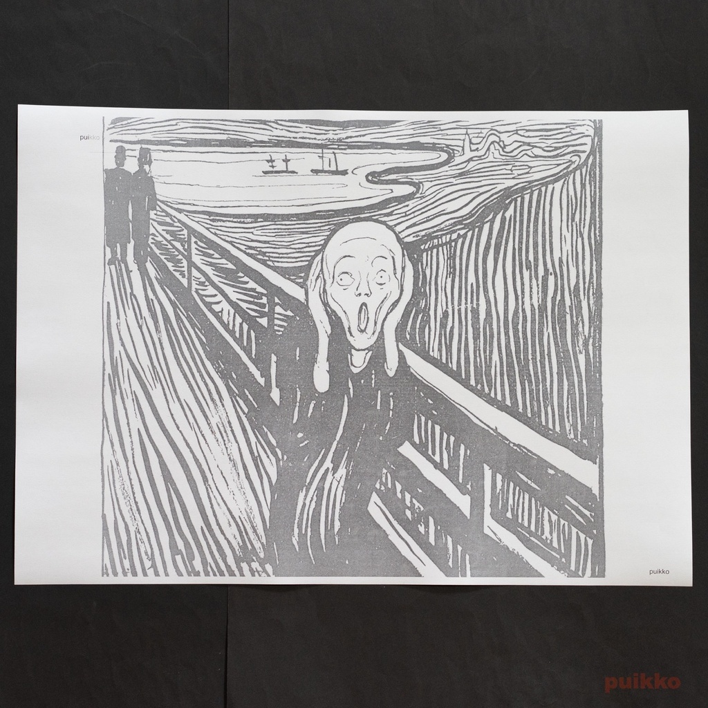 ■紙製ブックカバー ムンク「叫び」 A3判(5枚セット)