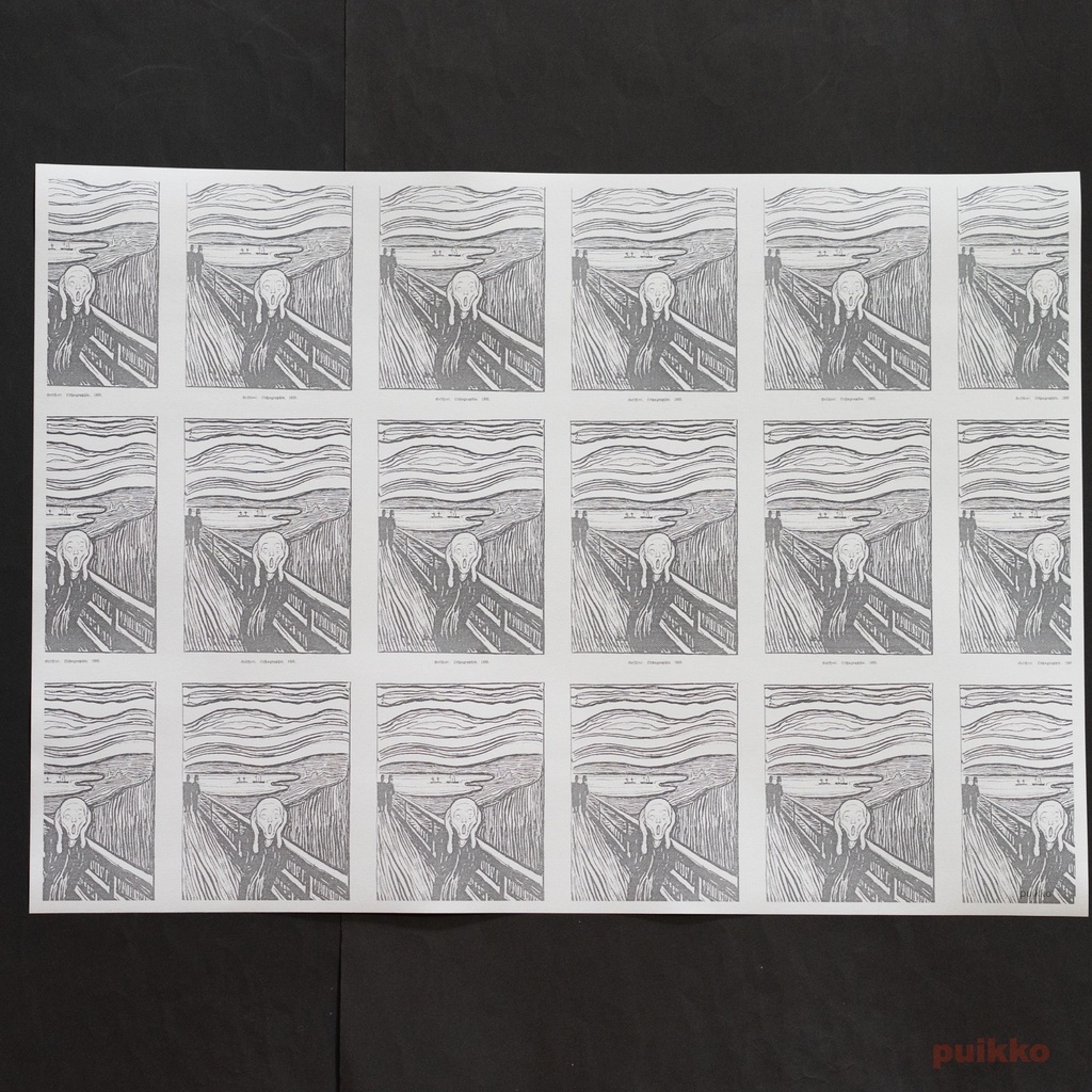 ■紙製ブックカバー ムンク「叫び」 A3判(5枚セット)