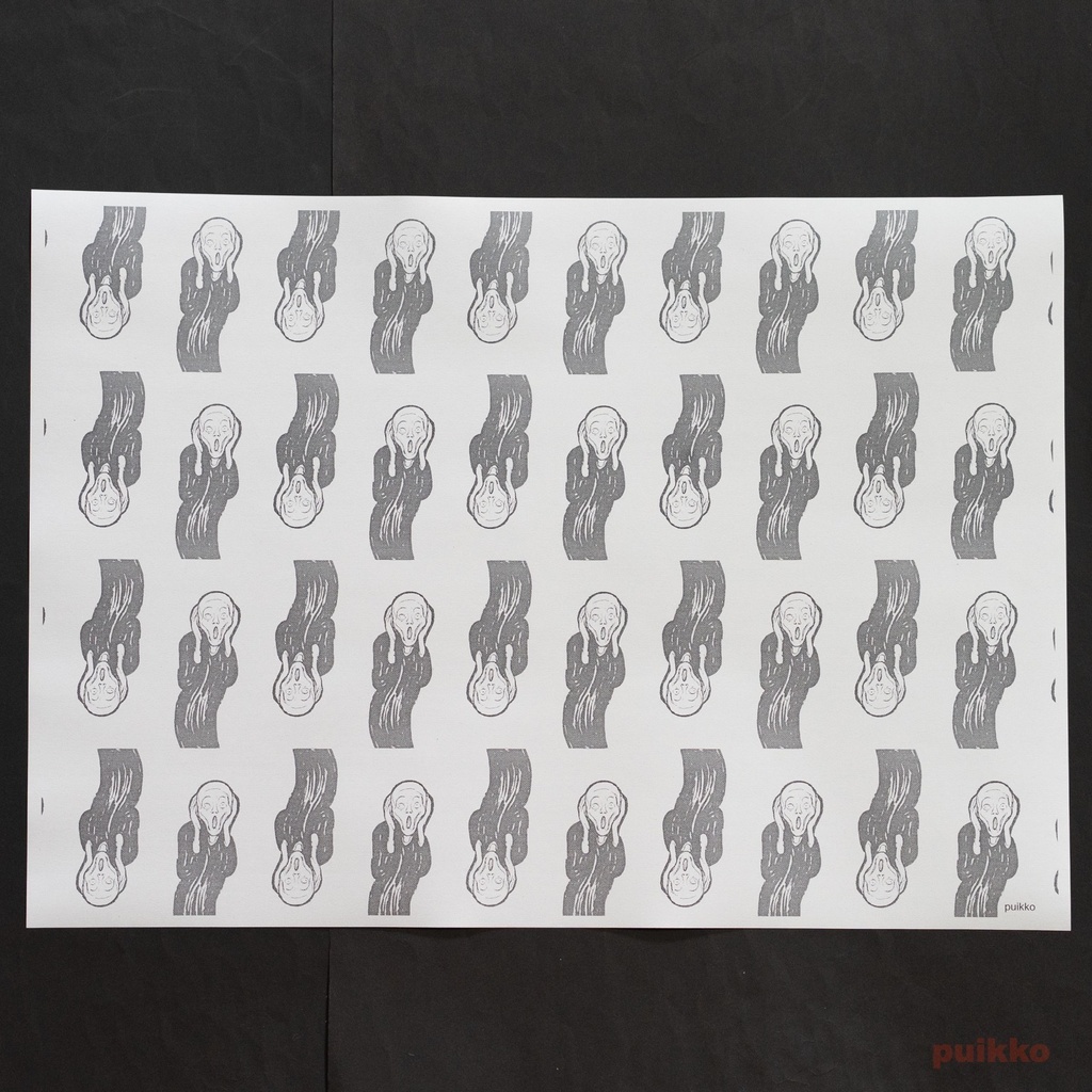 ■紙製ブックカバー ムンク「叫び」 A3判(5枚セット)