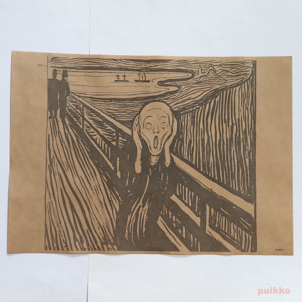 ■紙製ブックカバー ムンク「叫び」 A3判(5枚セット)