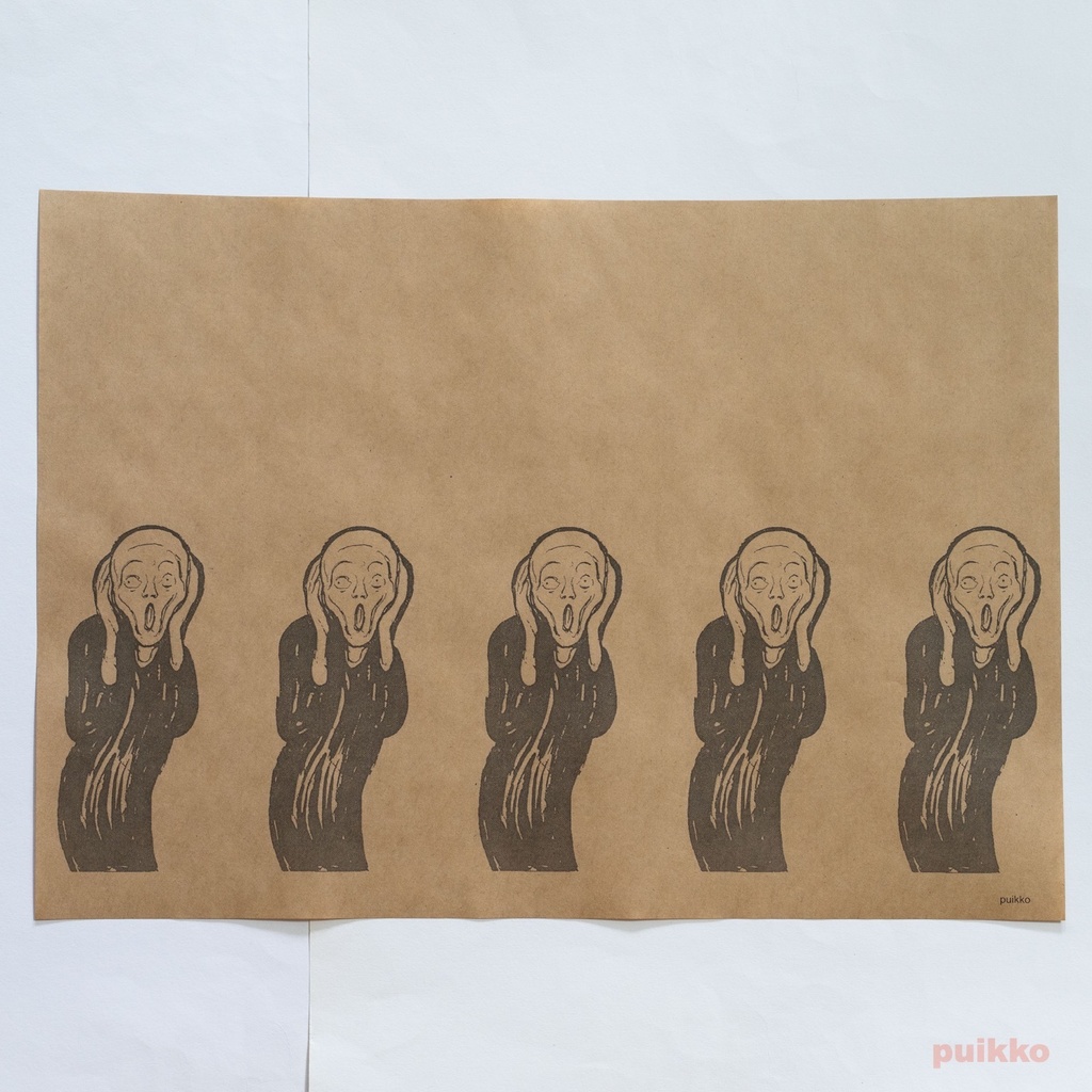 ■紙製ブックカバー ムンク「叫び」 A3判(5枚セット)