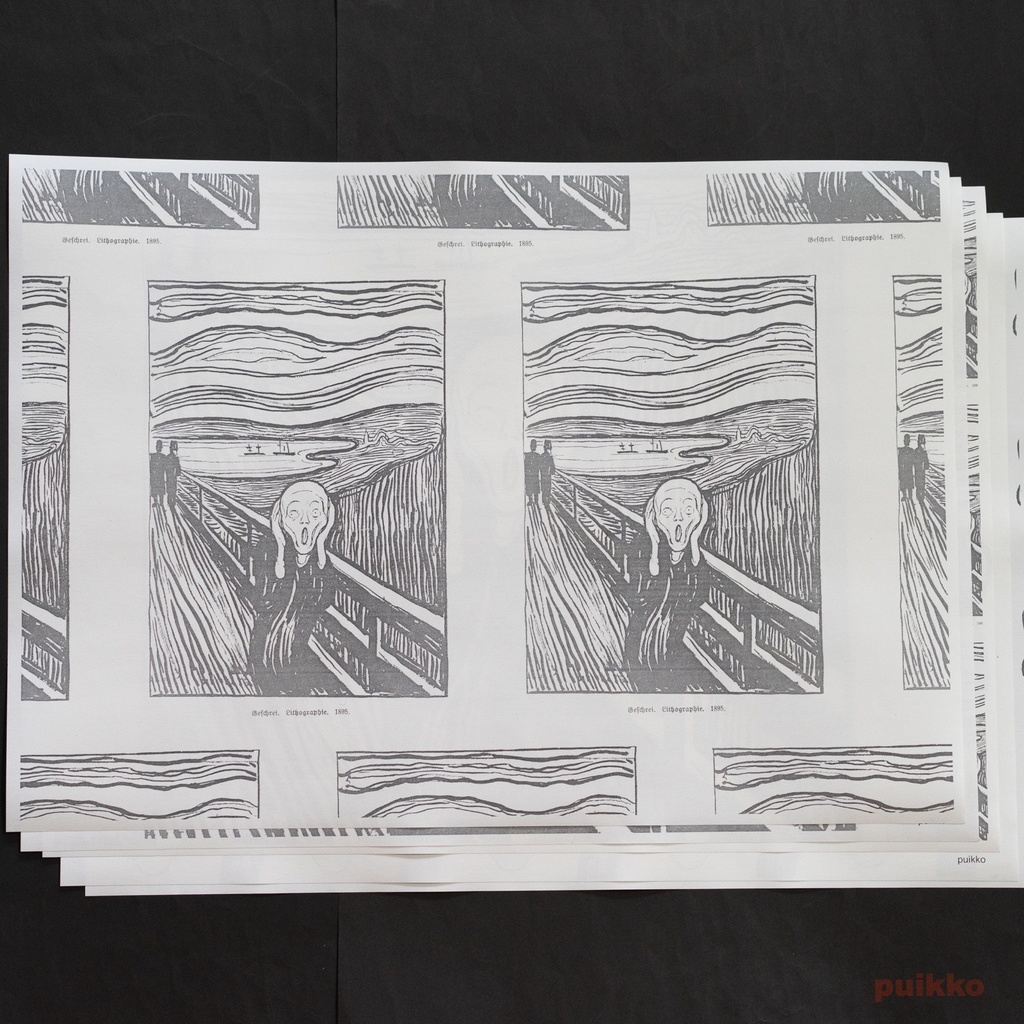 ■紙製ブックカバー ムンク「叫び」 A3判(5枚セット)