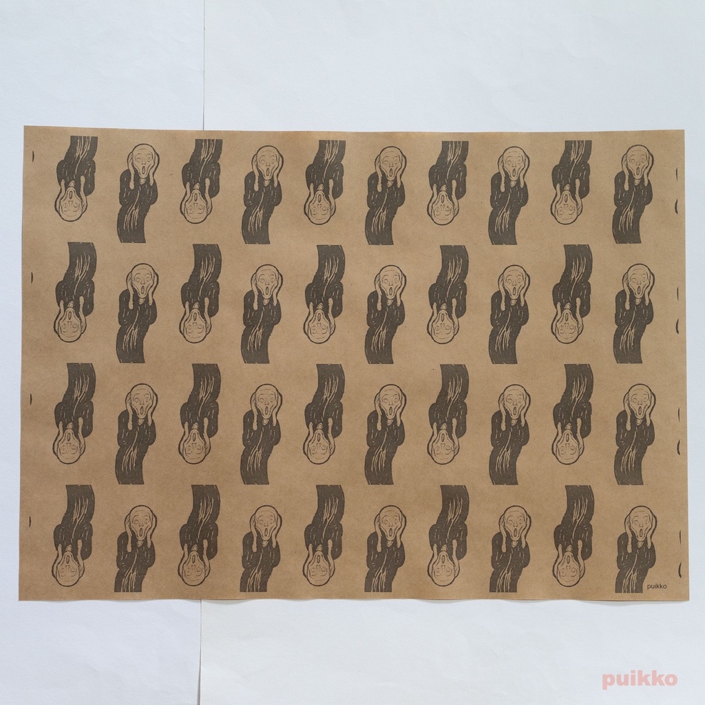 ■紙製ブックカバー ムンク「叫び」 A3判(5枚セット)