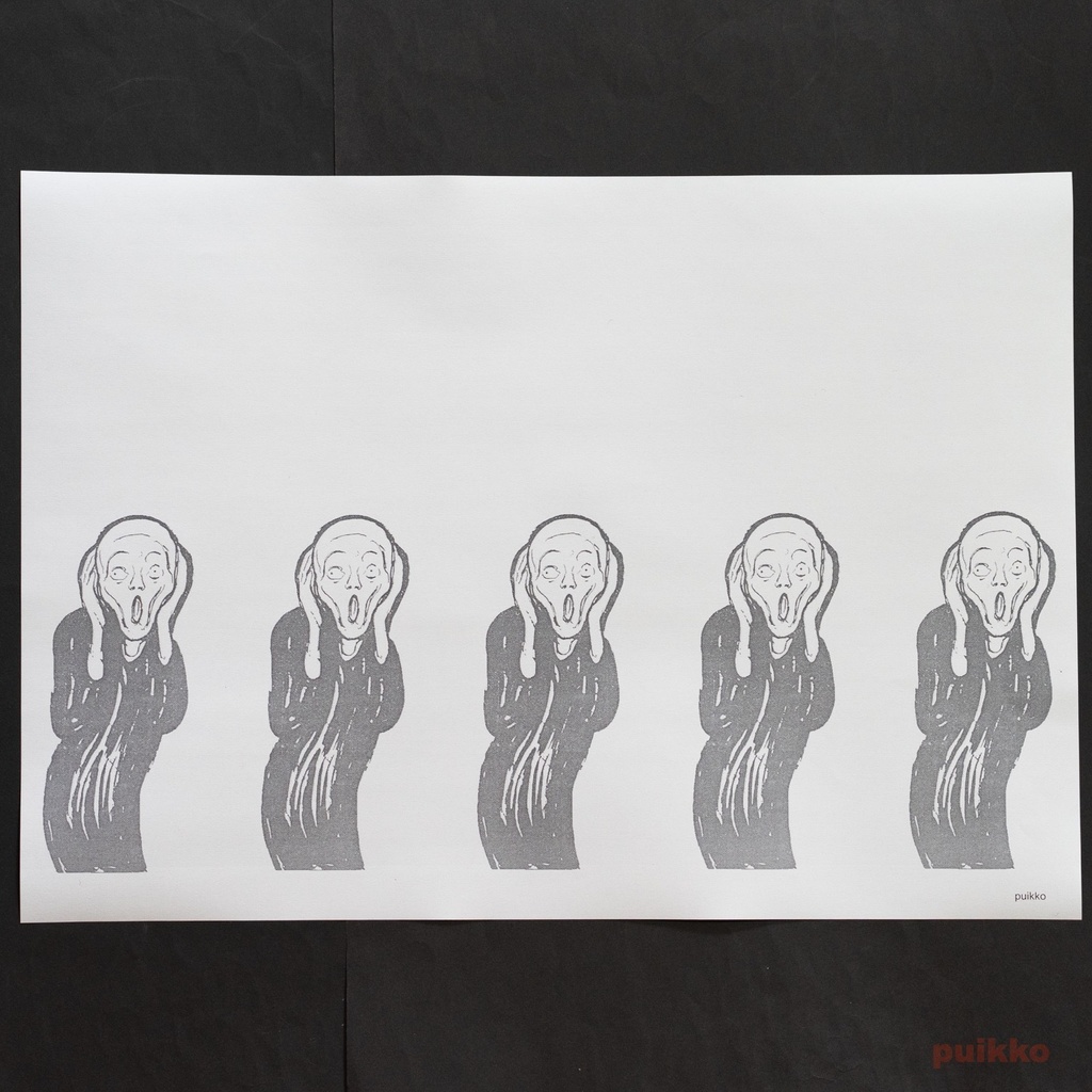 ■紙製ブックカバー ムンク「叫び」 A3判(5枚セット)