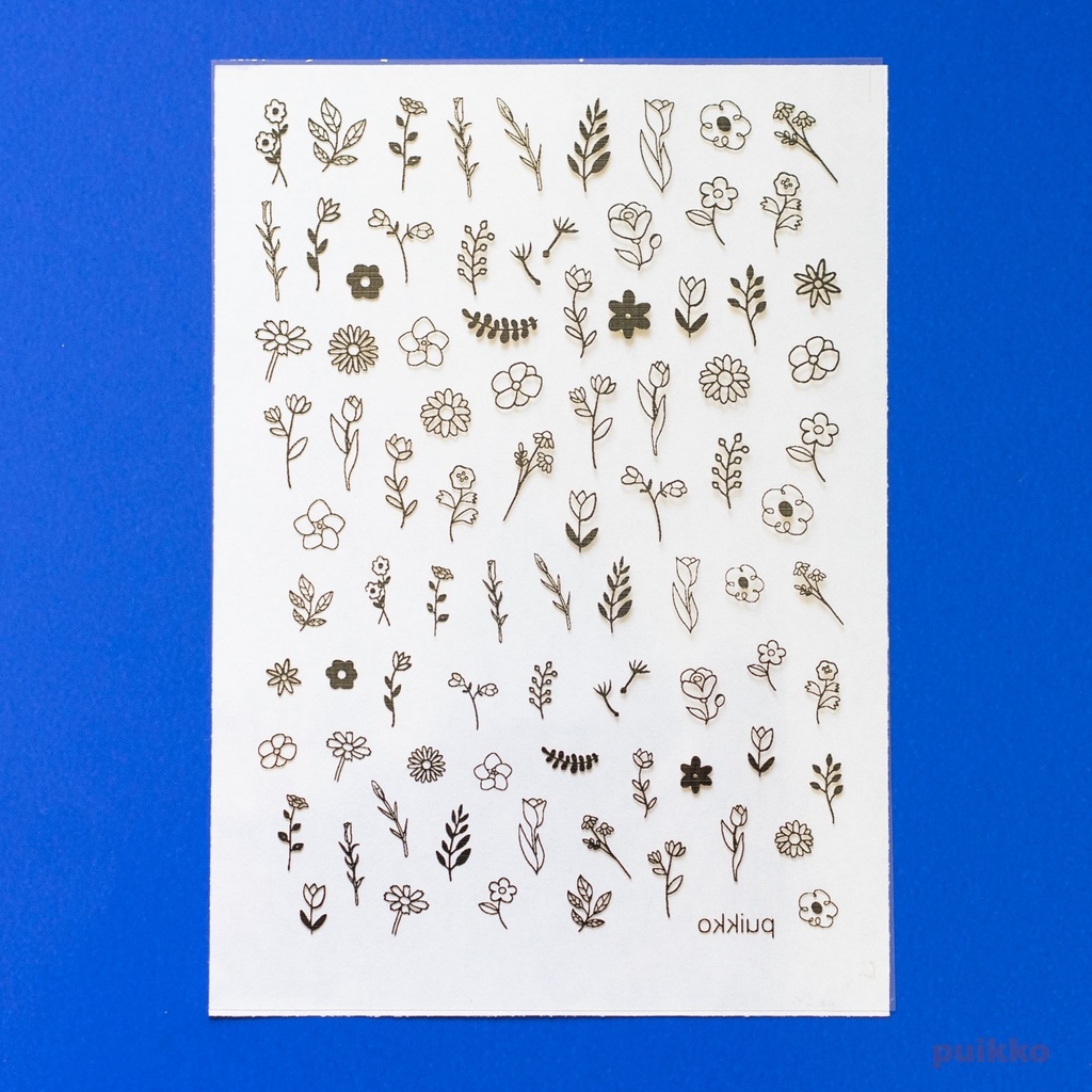 レジン封入用フィルム 植物 箔押し