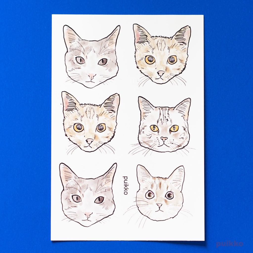 タトゥーシール　猫の顔2
