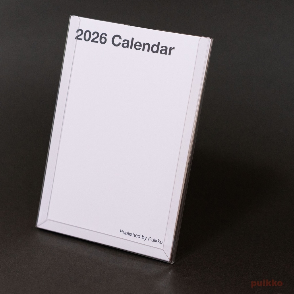 カレンダー 2026年 ブランク縦