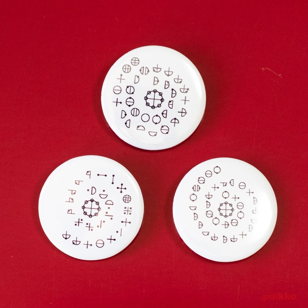 缶バッジ 32mm カタカムナ第5〜7首(3個セット)