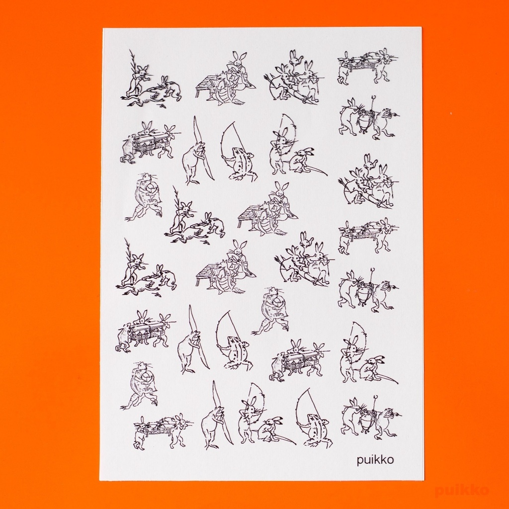 レジン封入用フィルム　「鳥獣戯画」2