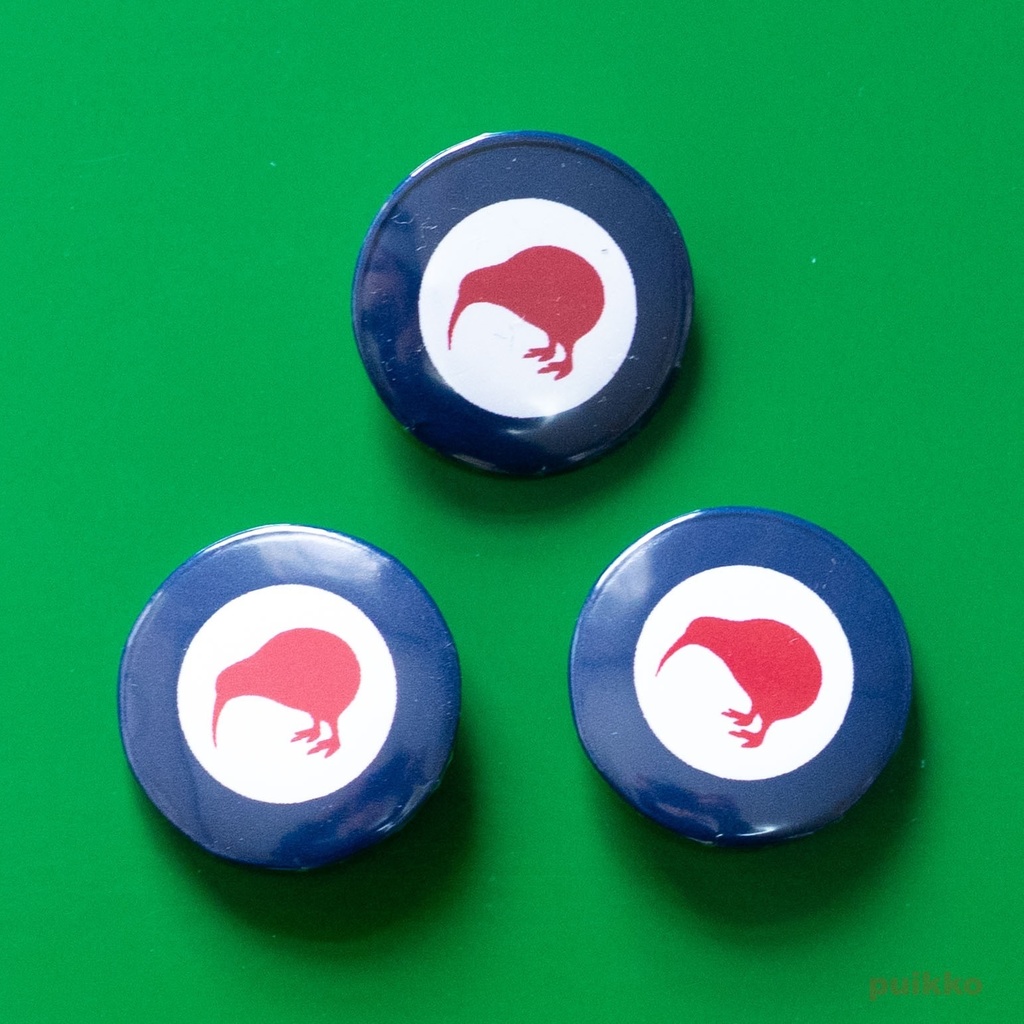 缶バッジ 25mm 国籍マーク ニュージーランド(3個セット)
