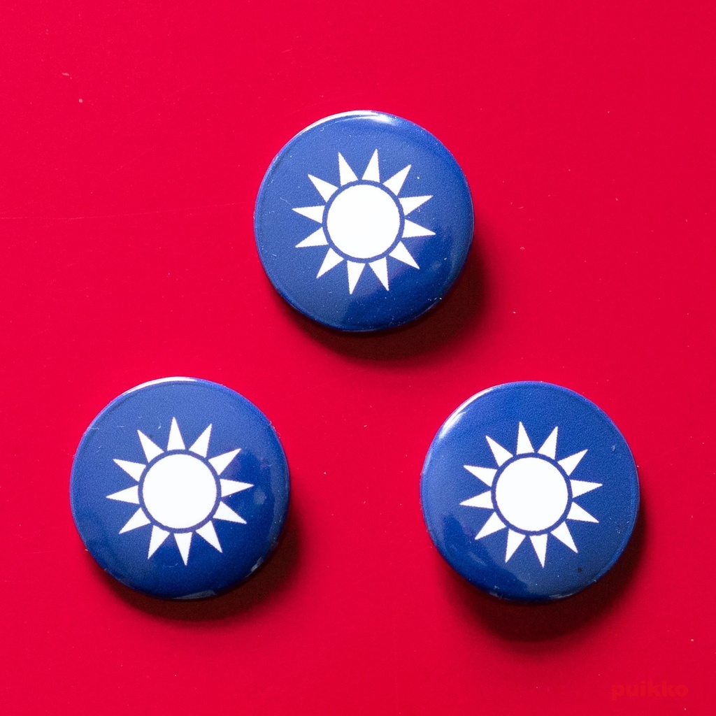 缶バッジ 25mm 国籍マーク 台湾(3個セット)