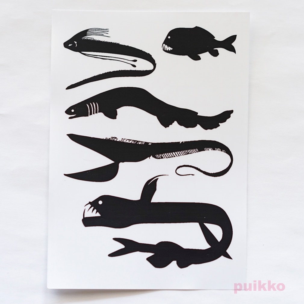 シルエットシール 深海魚 Puikko Booth