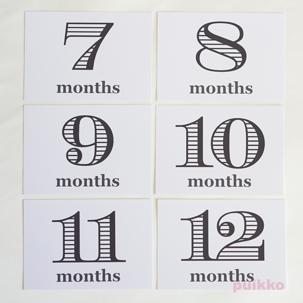 ベビーマンスリーカード モノトーン(L判)