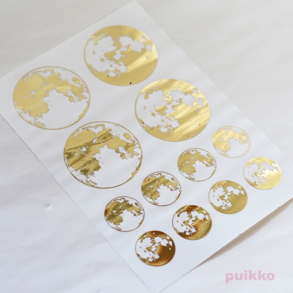 シルエットシール 月面