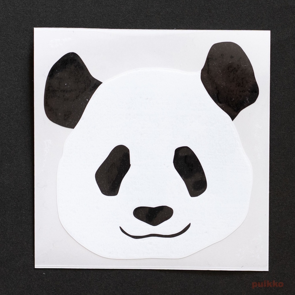 ステッカー パンダの顔(重ね貼りタイプ)