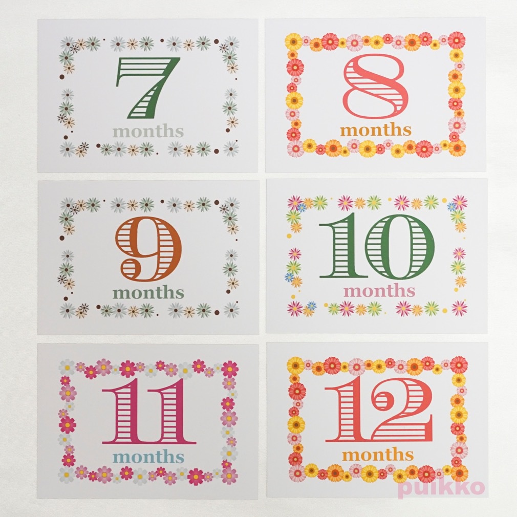 ベビーマンスリーカード 花のフレーム(L判)