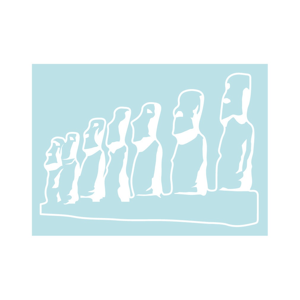 ステッカー モアイ3