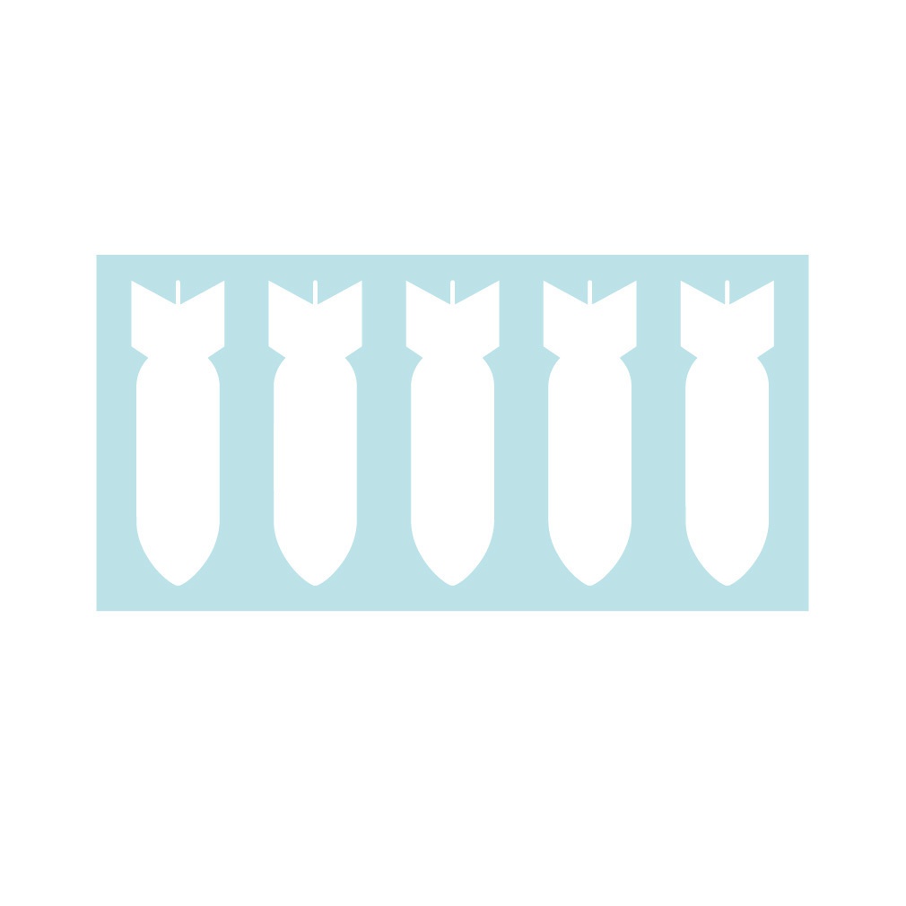 ステッカー 撃墜マーク 爆弾2