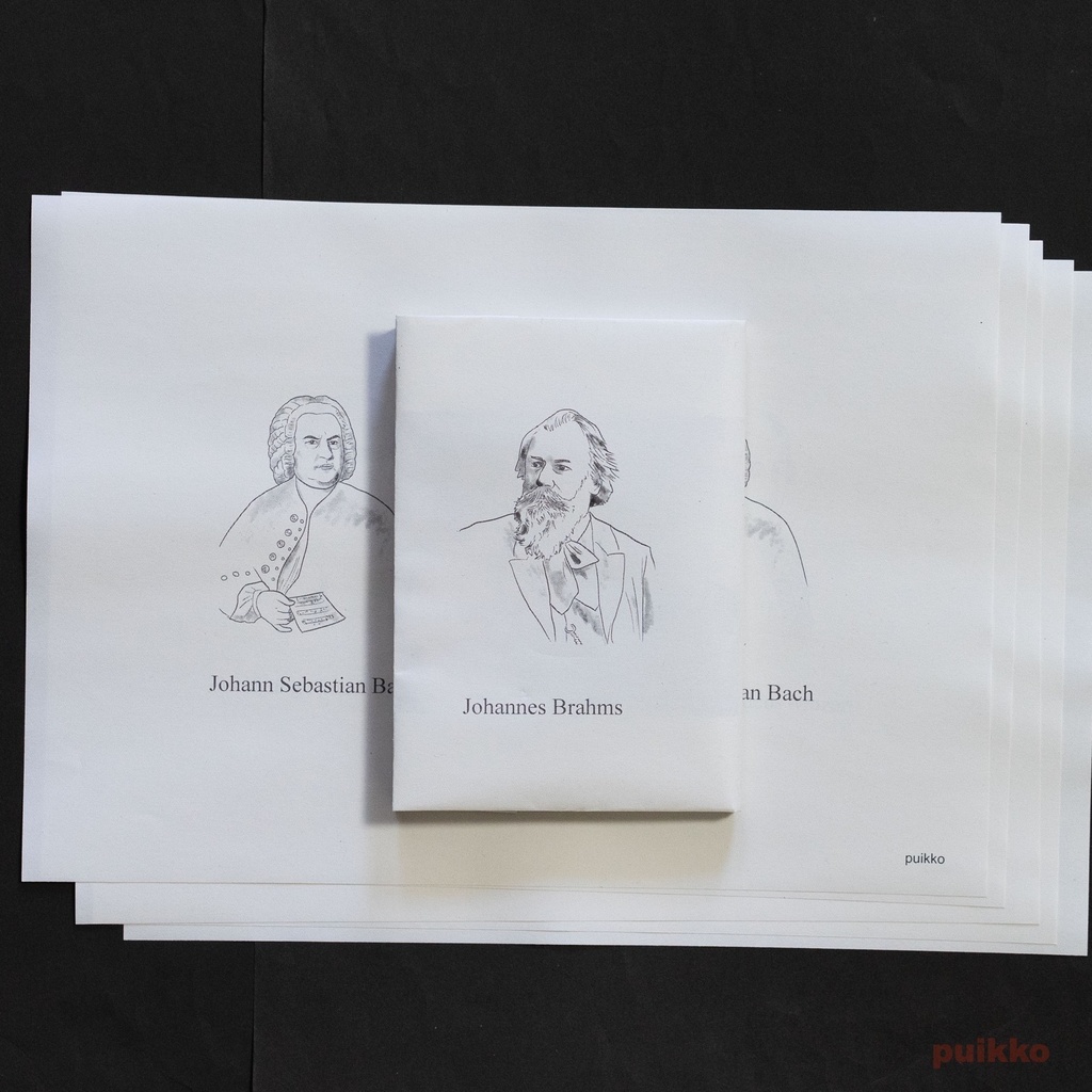 紙製ブックカバー 音楽家の肖像(5枚セット)