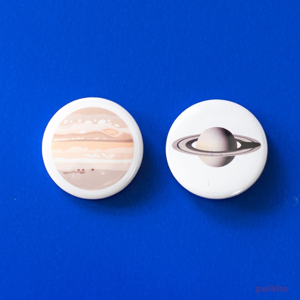 缶バッジ 32mm　木星・土星（2個セット）