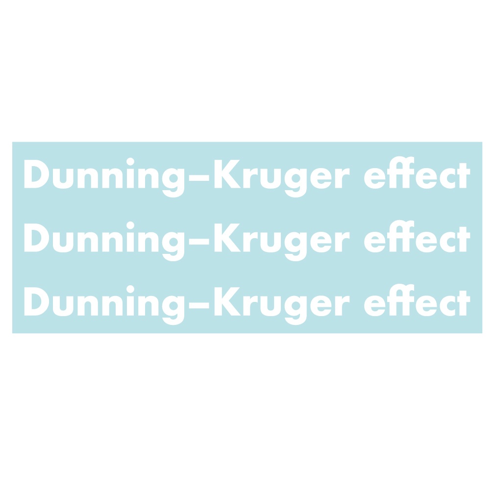 ステッカー 英語「ダニング=クルーガー効果」(3片)