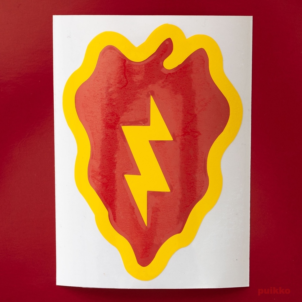 ミリタリーステッカー アメリカ陸軍 第25歩兵師団 肩章(重ね貼りタイプ)