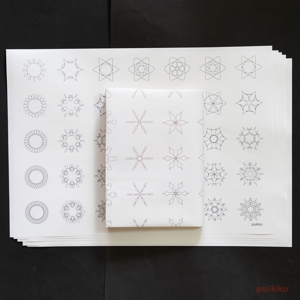 紙製ブックカバー 数学柄3(5枚セット)