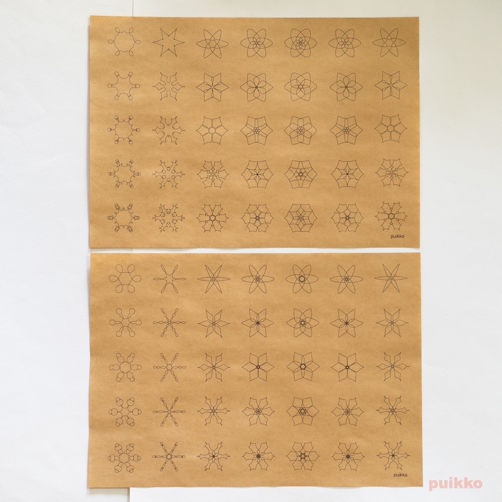 紙製ブックカバー 数学柄3(5枚セット)