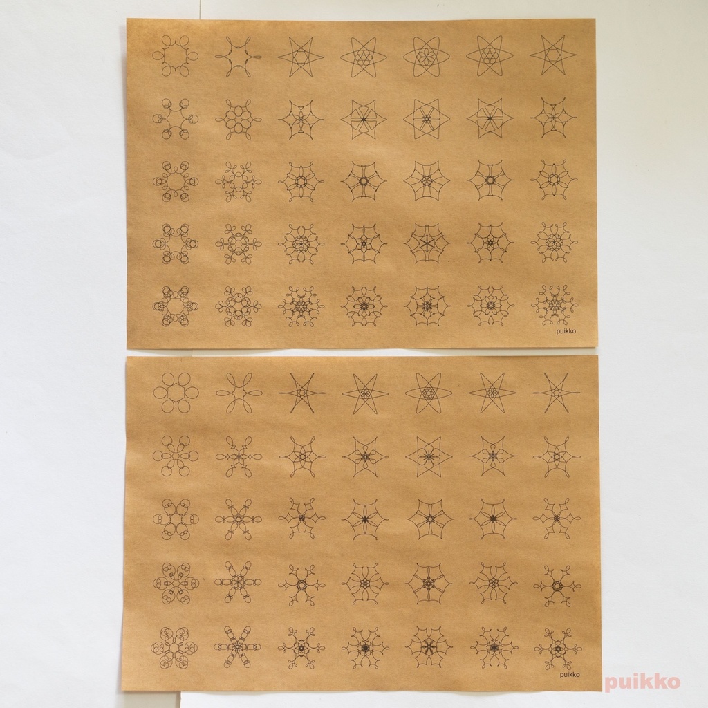 紙製ブックカバー 数学柄3(5枚セット)