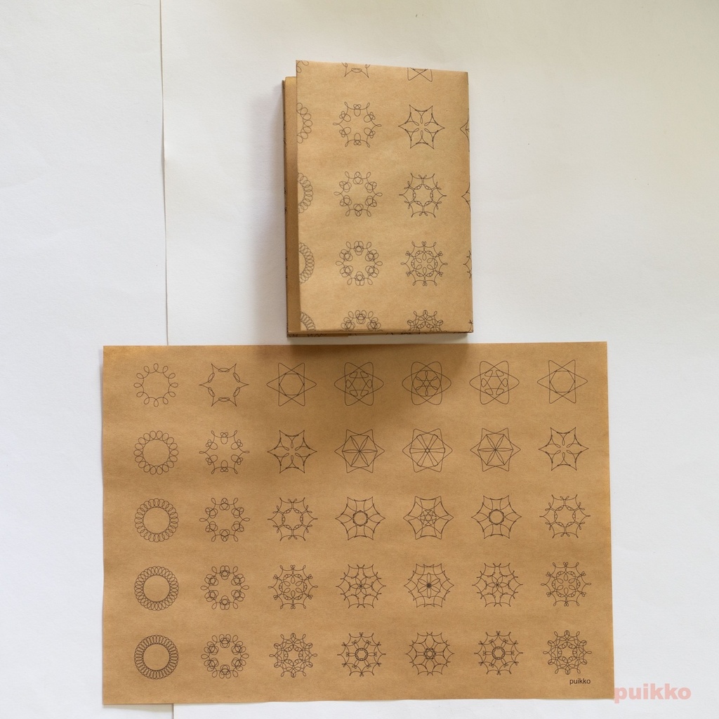 紙製ブックカバー 数学柄3(5枚セット)