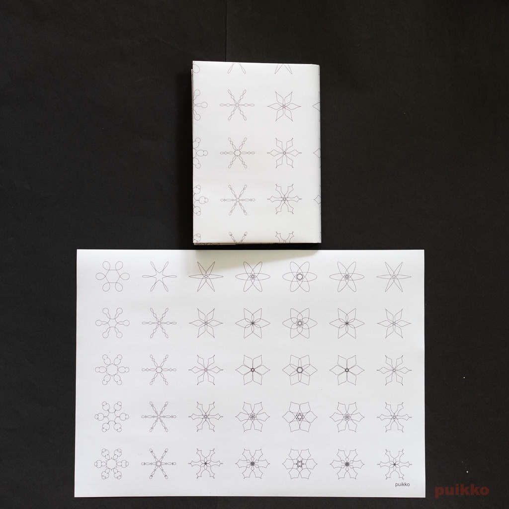 紙製ブックカバー 数学柄3(5枚セット)