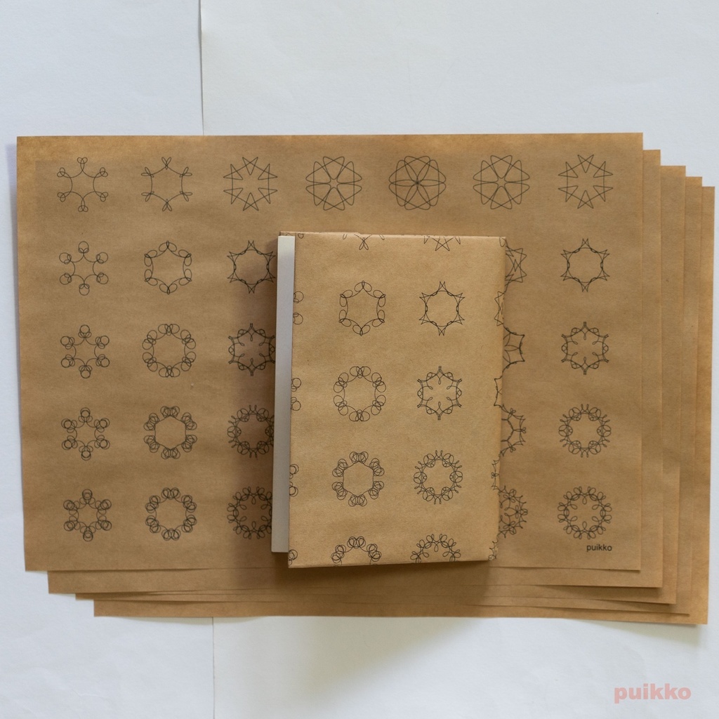 紙製ブックカバー 数学柄4(5枚セット)