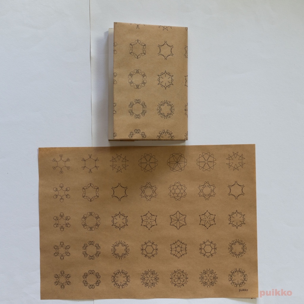 紙製ブックカバー 数学柄4(5枚セット)