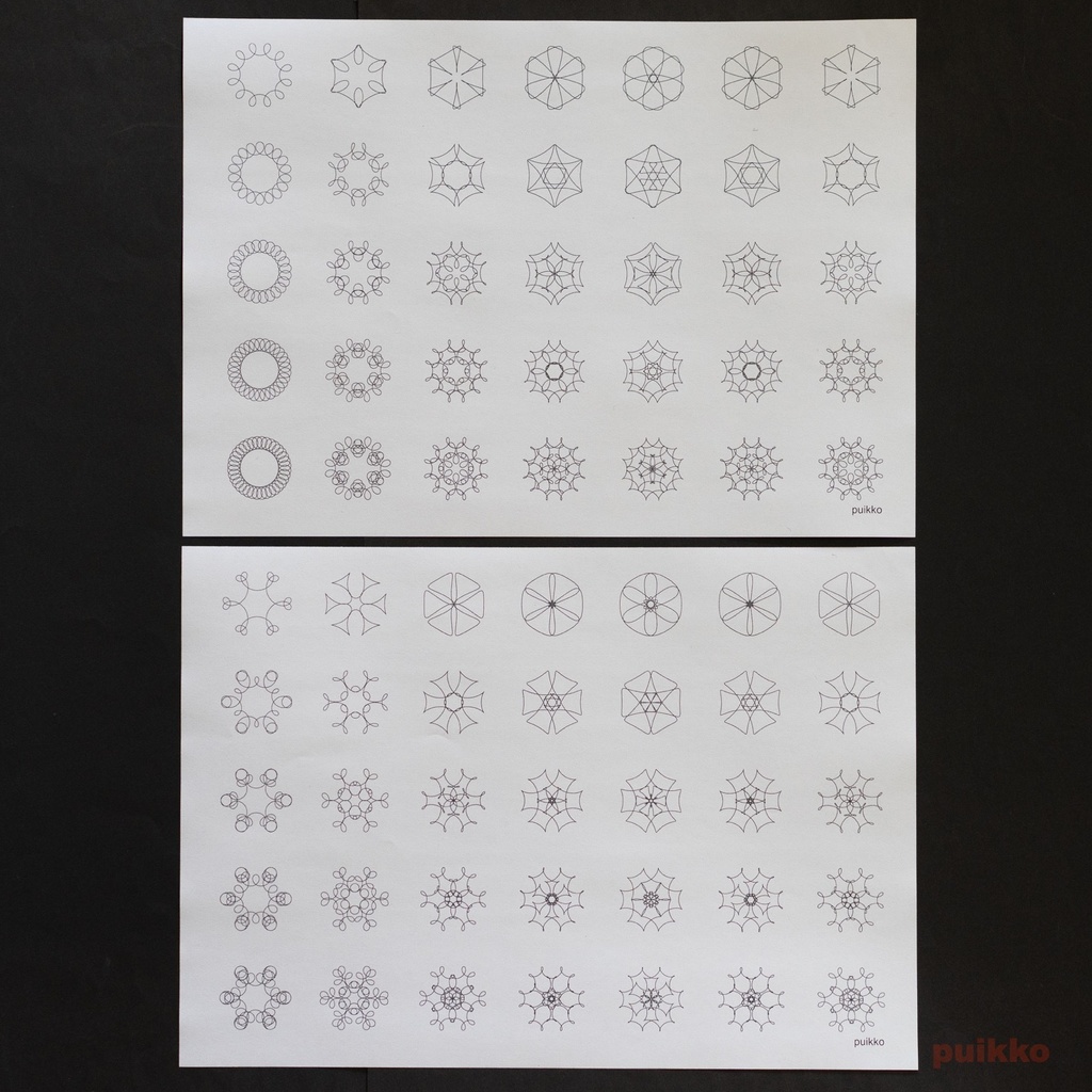 紙製ブックカバー 数学柄4(5枚セット)