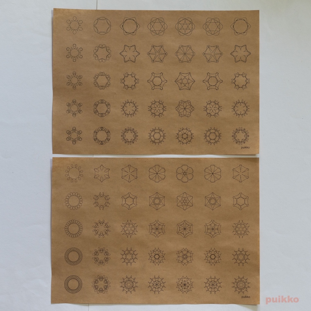 紙製ブックカバー 数学柄4(5枚セット)