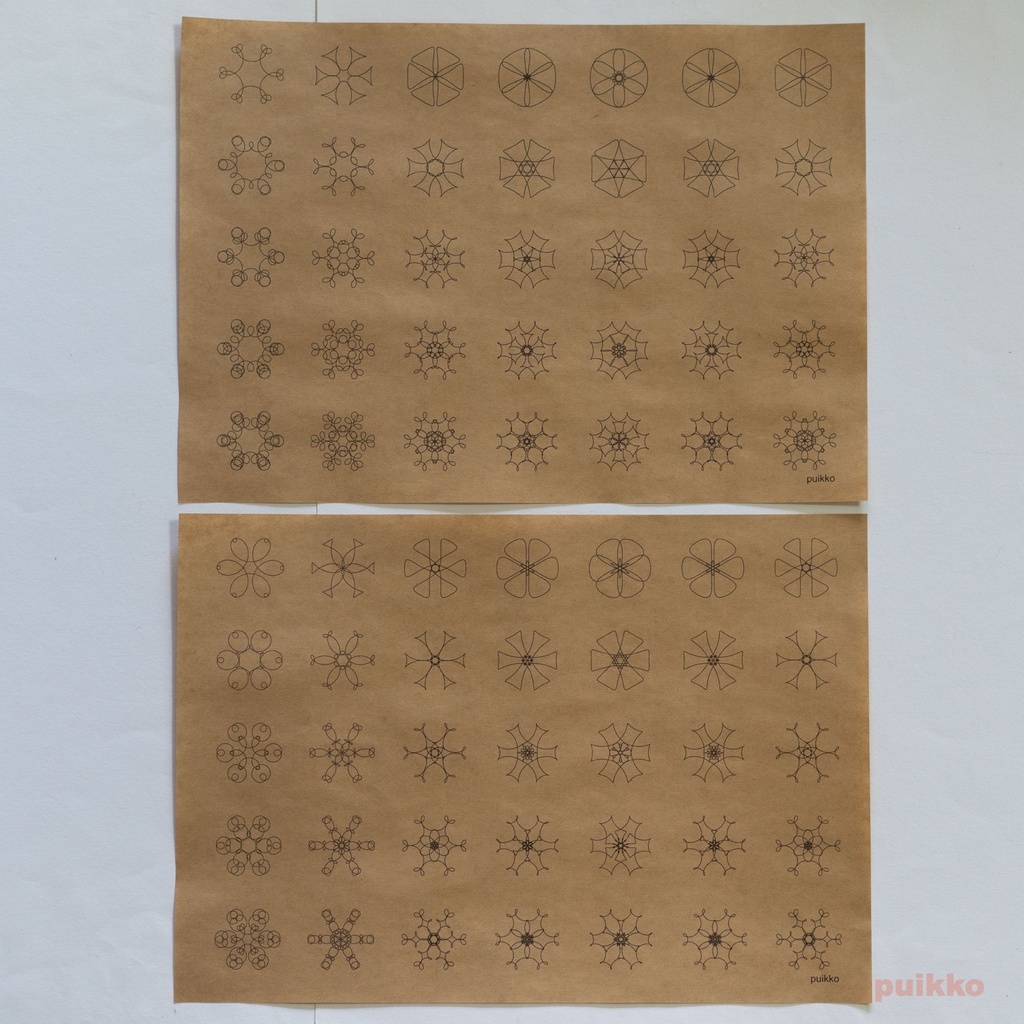 紙製ブックカバー 数学柄4(5枚セット)