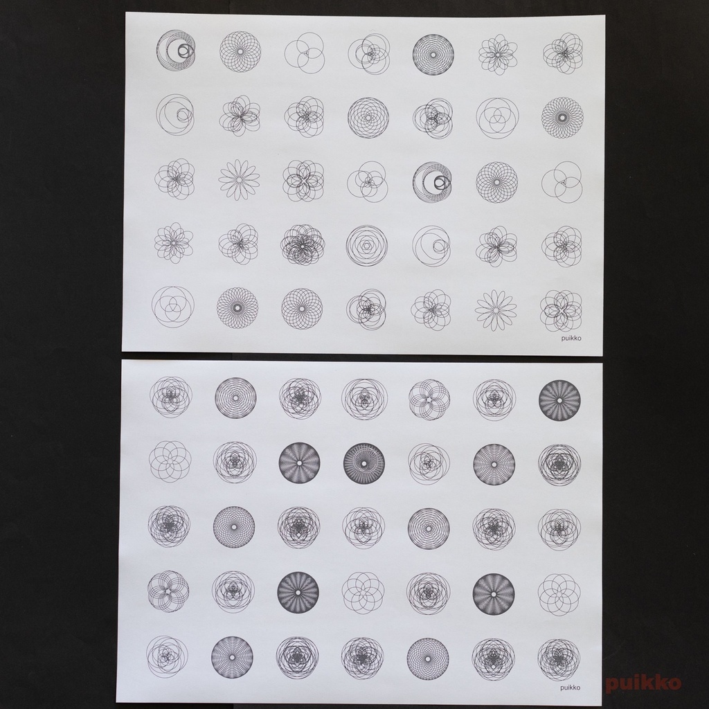 紙製ブックカバー バラ曲線2(6枚セット)