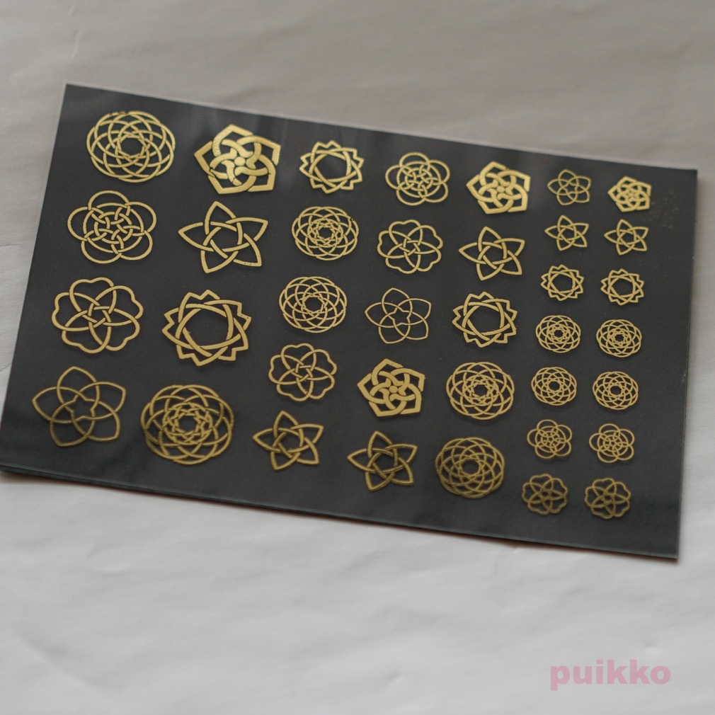 家紋・釜敷き1 箔押し レジン封入用フィルム
