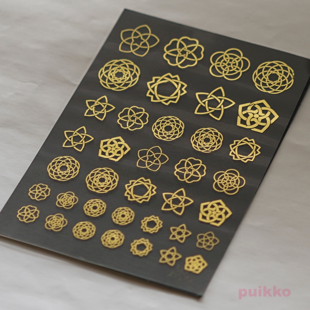 家紋・釜敷き1 箔押し レジン封入用フィルム