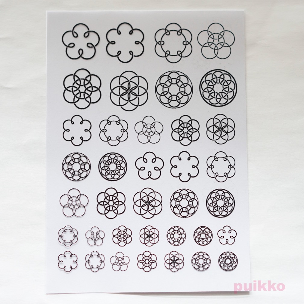 家紋・釜敷き2 レジン封入用フィルム