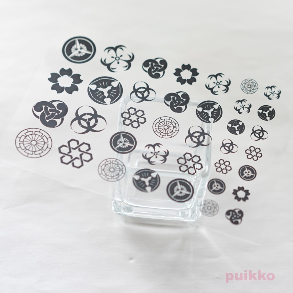 家紋・幾何学模様 レジン封入用フィルム